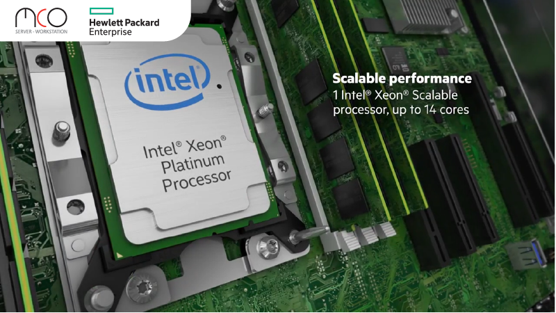 Hỗ trợ bộ vi xử lý Intel® Xeon® Scalable mới nhất 14 lõi và công suất tiêu thụ điện lên đến 105W.