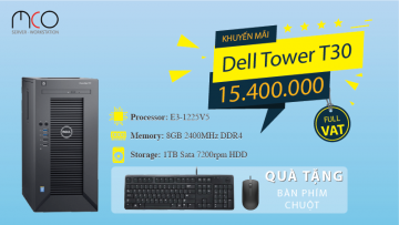 Khuyến mãi lớn khi  mua Server Dell PowerEdge T30 Tower với giá ưu đãi