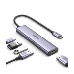 Hub Chuyển Đổi Đa Năng 5 trong 1 Ugreen 15495 (USB-C sang HDMI, USB 3.0, 2x USB 2.0, PD)