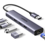 Bộ chuyển đổi USB 3.0 sang 3*USB 3.0, RJ45 Ugreen 60554